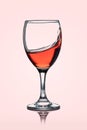 Moving red wine glass isolated Royalty Free Stock Photo