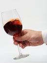 Moving red wine in stem glass Royalty Free Stock Photo