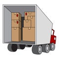 Moving relocation truck