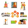 Moving and Repair Web Icon Set. Vector Royalty Free Stock Photo