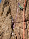 Moving rock climbing protection uses during rock climbing in Brazil