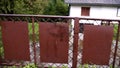 Moving sceene of a garden with fence