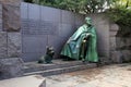 Moving sculpture and words of Franklin Delano Roosevelt Memorial, Washington, DC, 2017 Royalty Free Stock Photo