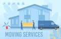Moving Services Advertising Web Page Banner Layout