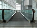 Moving sidewalk in airport Royalty Free Stock Photo