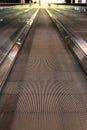 Moving sidewalk in airport Royalty Free Stock Photo