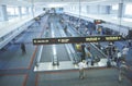 Moving sidewalks in the concourse of a major airport