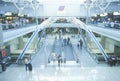 Moving sidewalks in the concourse of a major airport