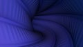 Moving slowly through colorful twisted tunnel with convex longitudinal stripes, seamless loop. Animation. 3D view inside