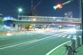 Moving traffic lights of Yokohama, Japan