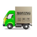 Moving truck house relocation van Royalty Free Stock Photo