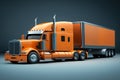 Moving Truck with Trailer: Transportation Concept. AI