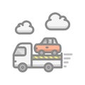 Moving Vehicle - Car Transport Icon - Symbol