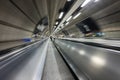 Moving walkway on tube