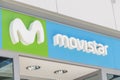 Movistar logo on Movistar shop