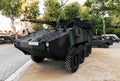 MOWAG Piranha IIIC. Marine infantry 8x8 armored vehicle. Display of military vehicles. Spanish Royalty Free Stock Photo