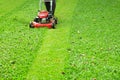 Mowed lawn mower Royalty Free Stock Photo