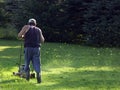 Mowing grass Royalty Free Stock Photo