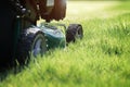 Mowing the grass Royalty Free Stock Photo