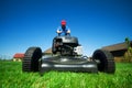 Mowing the lawn Royalty Free Stock Photo