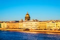 Moyka river in Saint Petersburg, Russia during a sunny day, historical buildings Royalty Free Stock Photo