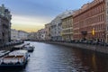 Moyka river. Saint Petersburg. Russia. Royalty Free Stock Photo