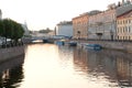 Moyka River in summer day.