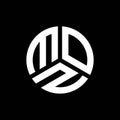MOZ letter logo design on black background. MOZ creative initials letter logo concept. MOZ letter design