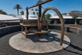 Mozaga, Spain, December 21,2019: horse mill in the Museo del Campesino. Lanzarote. Canary Islands