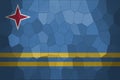 Mozaic background or texture with blending Aruba flag Royalty Free Stock Photo