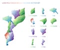 Mozambican low poly regions.