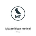 Mozambican metical vector icon on white background. Flat vector mozambican metical icon symbol sign from modern africa collection