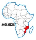 Mozambique Africa Map