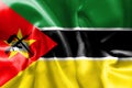 Mozambique Flag Rippled Effect Illustration