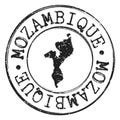 Mozambique map Silhouette Postal Passport. Stamp Round Vector Icon Seal Badge illustration.