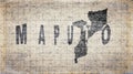 Mozambique Maputo Typography Map Royalty Free Stock Photo