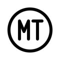 Mozambique Metical Line Style Icon