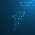 Mozambique network map.