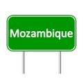 Mozambique road sign. Royalty Free Stock Photo