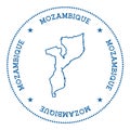 Mozambique vector map sticker.