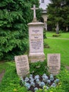 The Mozart family graves in the town of Salzburg in Austria