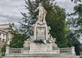 Mozart Monument on a cloudy autumn day