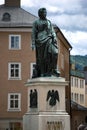 Mozart Monument in Salzburg Austria Royalty Free Stock Photo