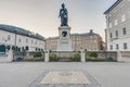 Mozart statue on Mozart Square (Mozartplatz) at Salzburg, Austri