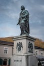 Mozart Statue at Mozartplatz - Salzburg, Austria Royalty Free Stock Photo