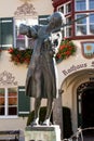 Mozart statue in St. Gilgen, Austria Royalty Free Stock Photo