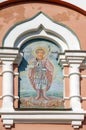 Mozhaisk, Russia - September, 2019: Ioakimo - Annovskiy Temple. Icon of St. Georg