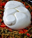 Mozzarella cheese detail