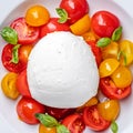 Mozzarella con pomodorini gialli e rossi healthy food