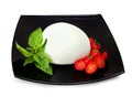 Mozzarella di Bufala, fresh cheese, italian dairy product. Royalty Free Stock Photo